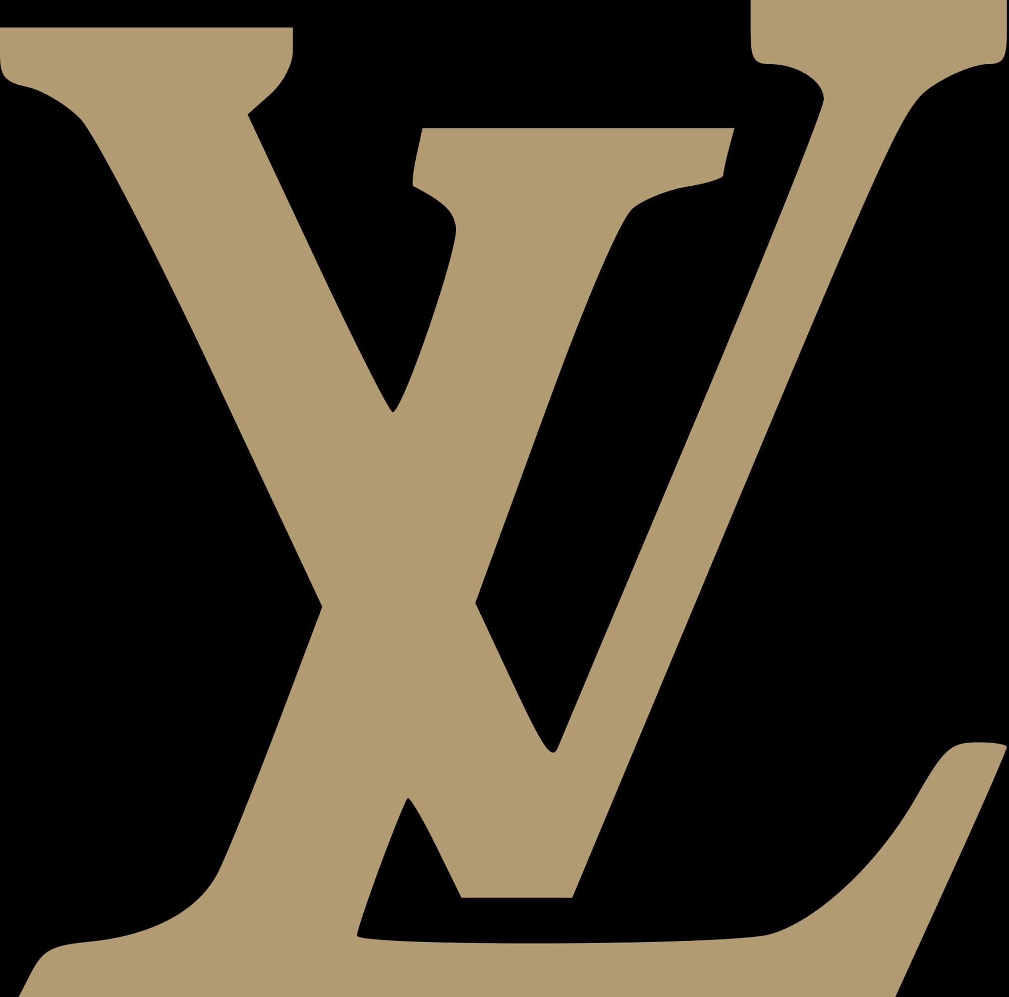 Louis Vuitton Logo Black Background