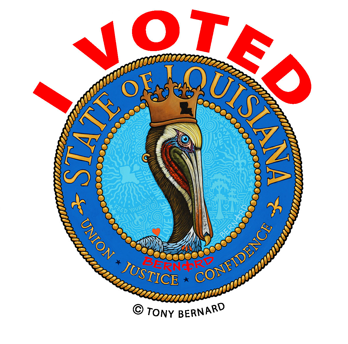 Louisiana I Voted Sticker