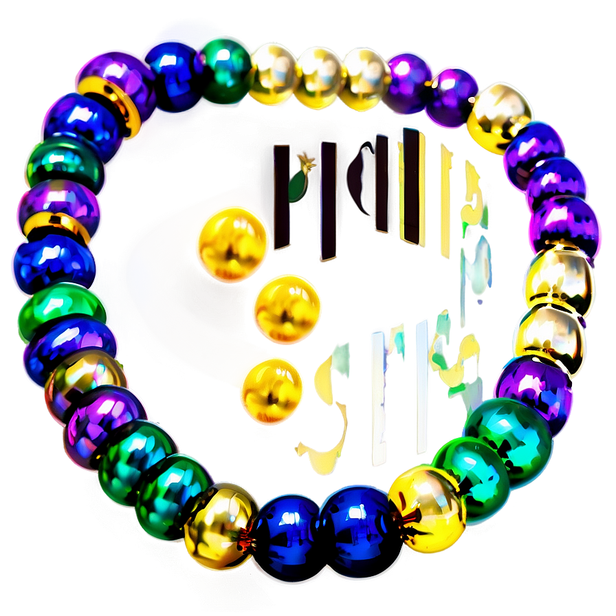 Louisiana Mardi Gras Beads Png Wbs15