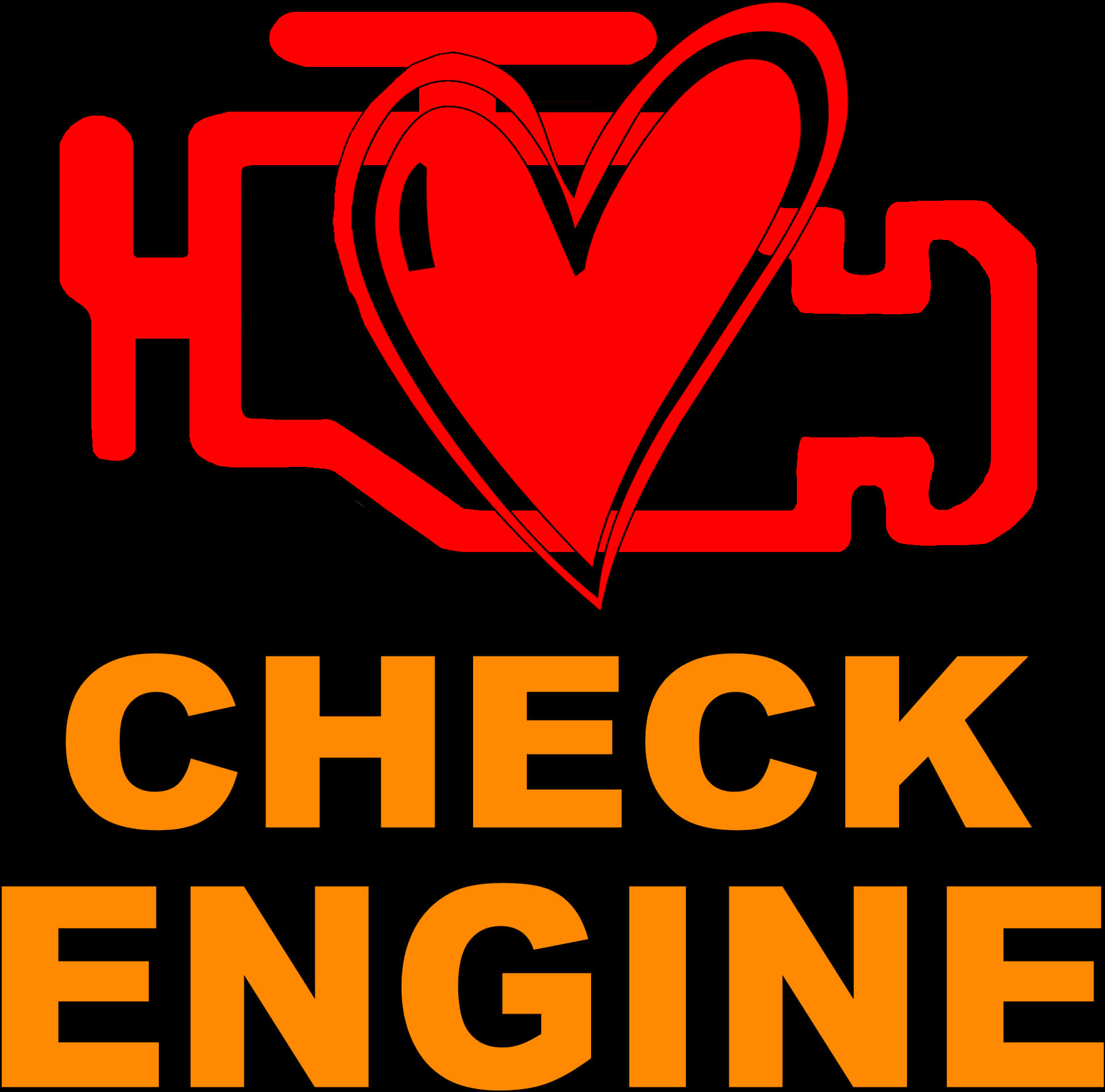 Love Check Engine Graphic