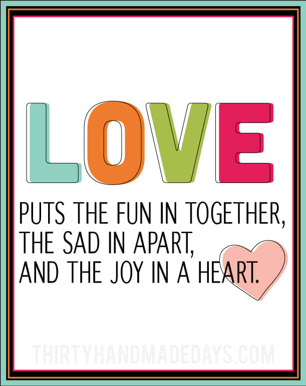 Love Fun Sad Joy Quote