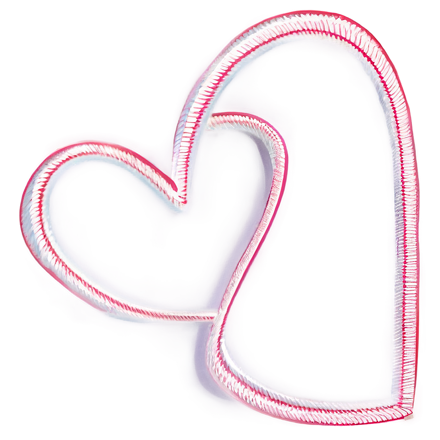 Love Heart Line Drawing Png 06262024