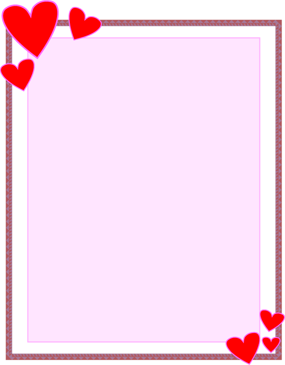 Love Hearts Frame Template