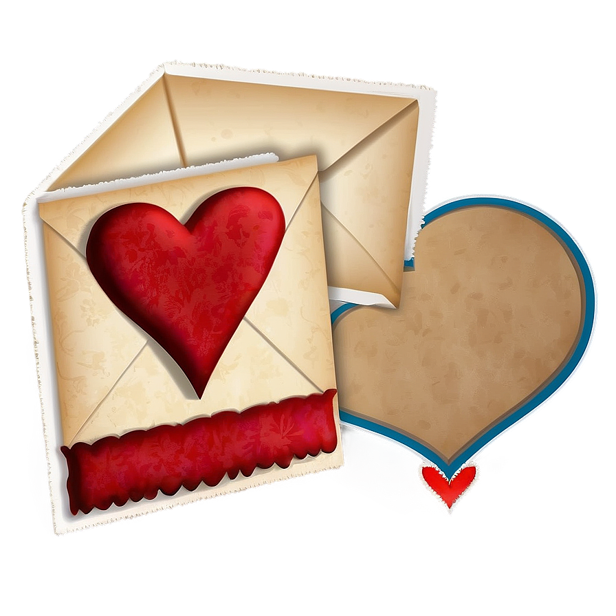 Love Letter Heart Stamp Png 05242024