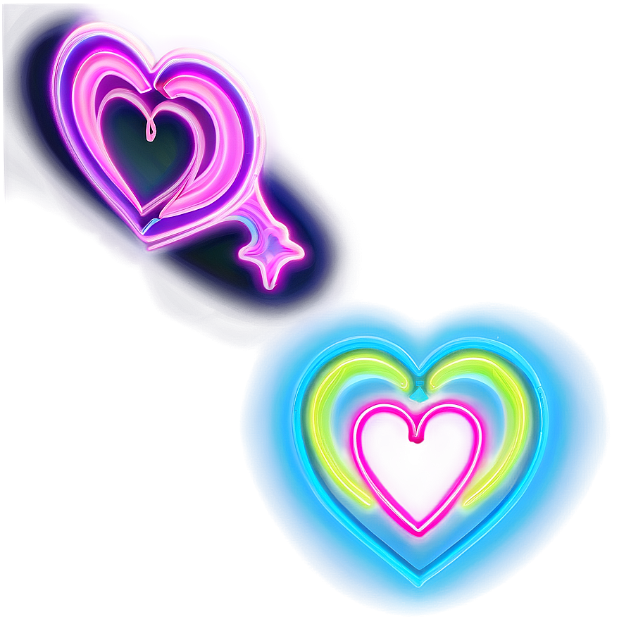 Love Neon Heart Png 06122024