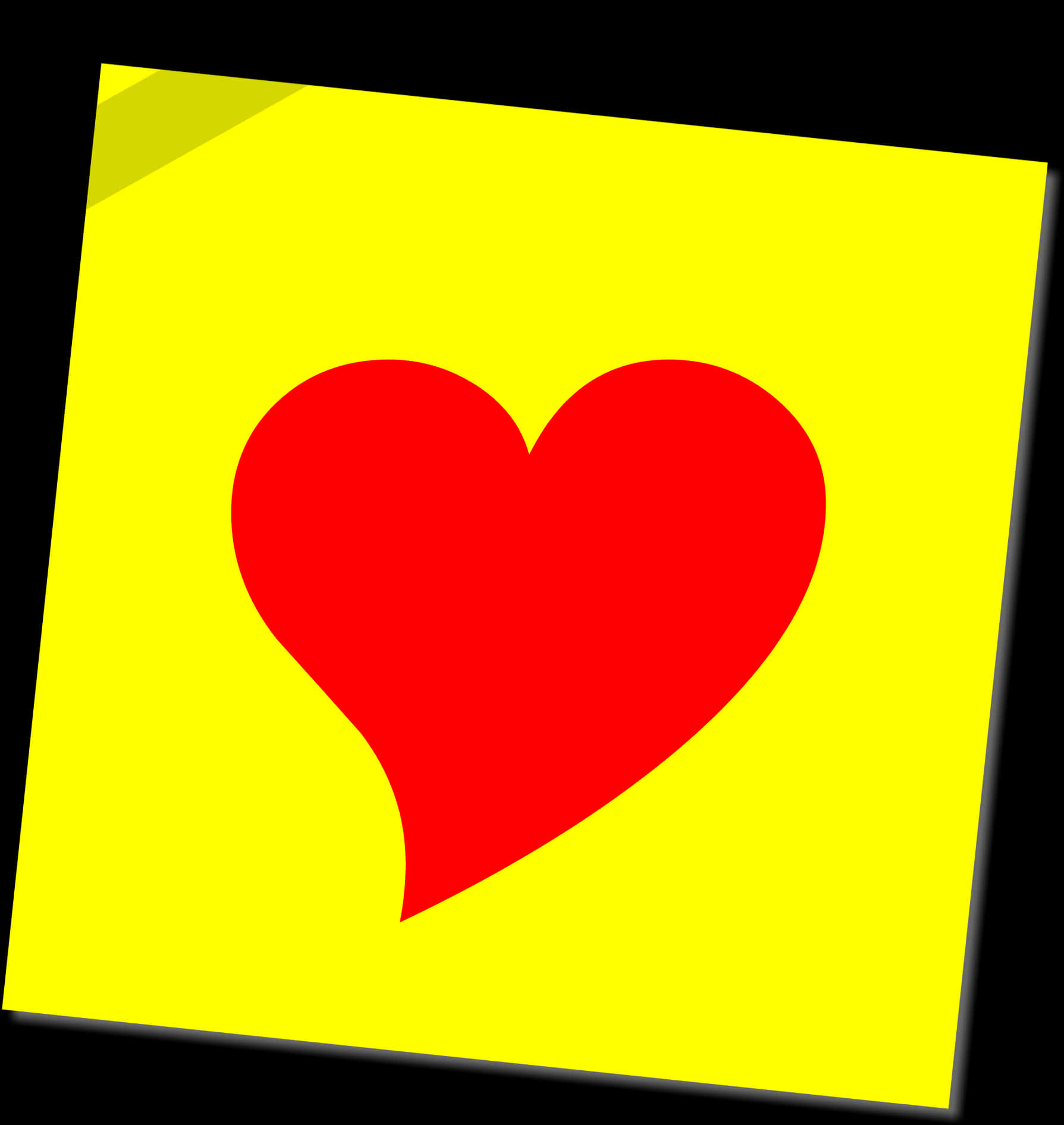 Love Note Sticky Heart Graphic