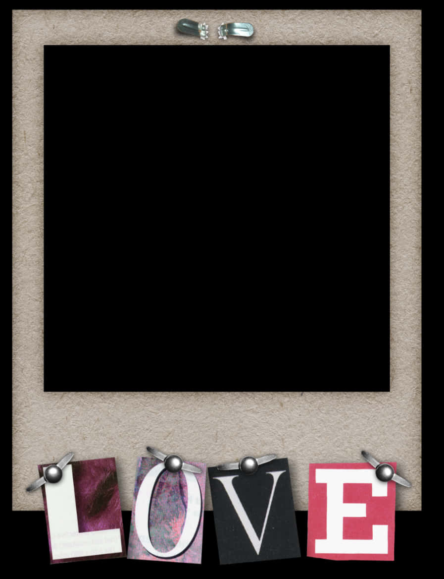 Love Polaroid Frame Template