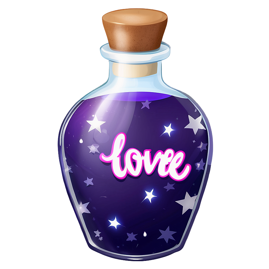 Love Potion With Stars Png 06292024