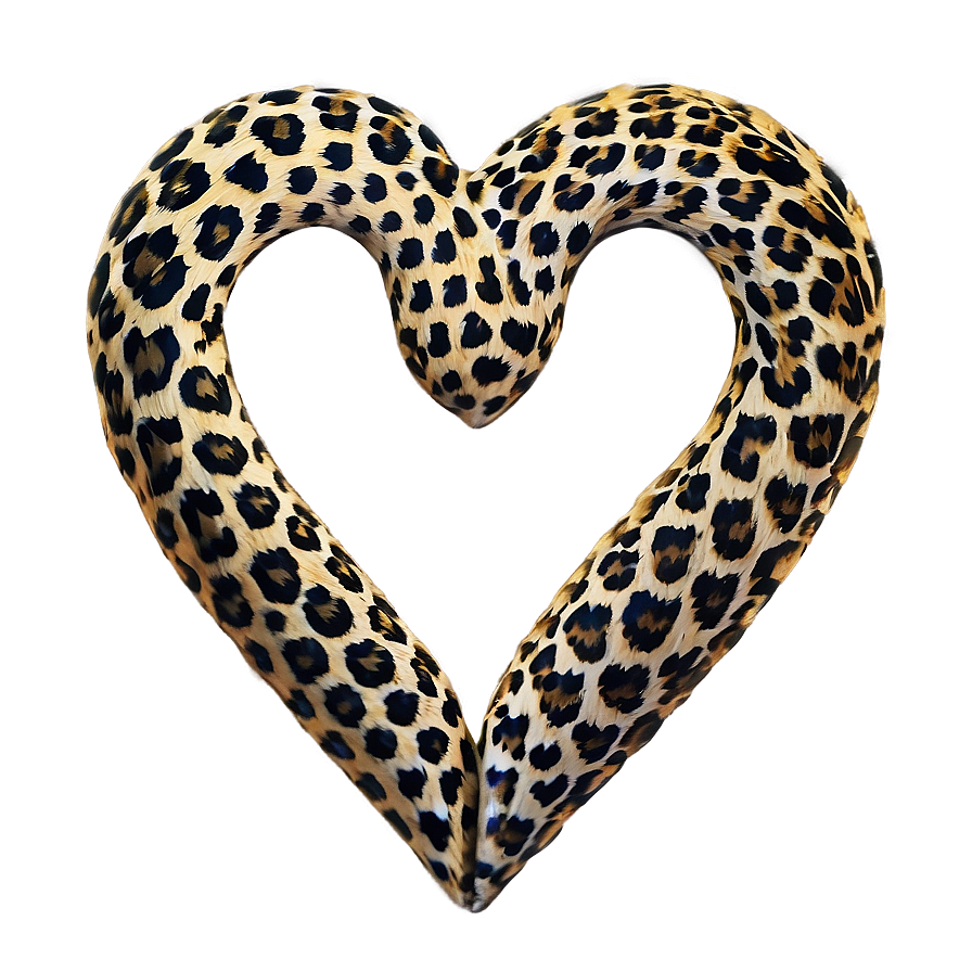 Love Wildlife Leopard Heart Png 06282024