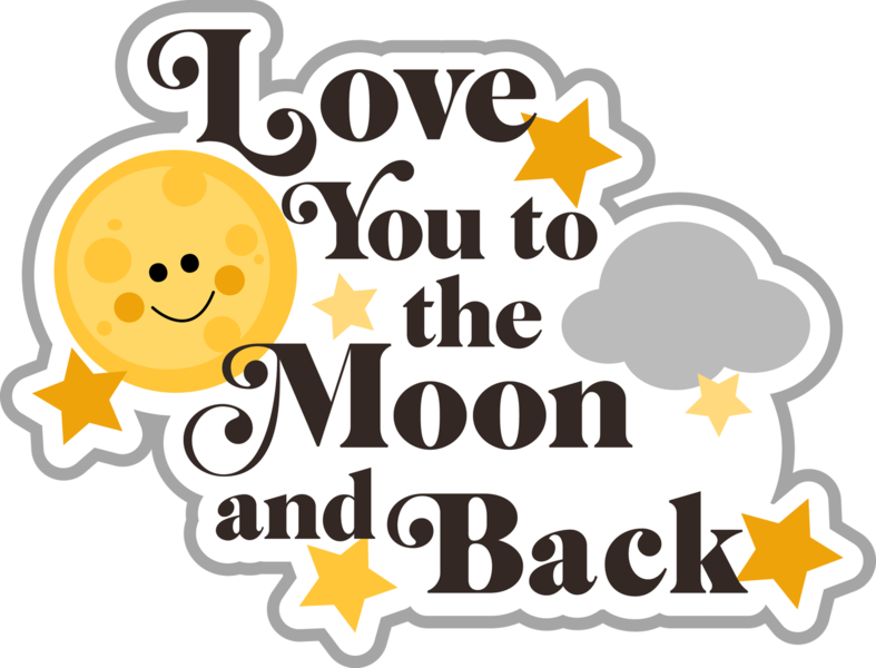 Love You Moon And Back_ Sticker