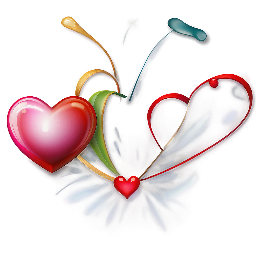 Lovely Heart Illustration Png Wcc48