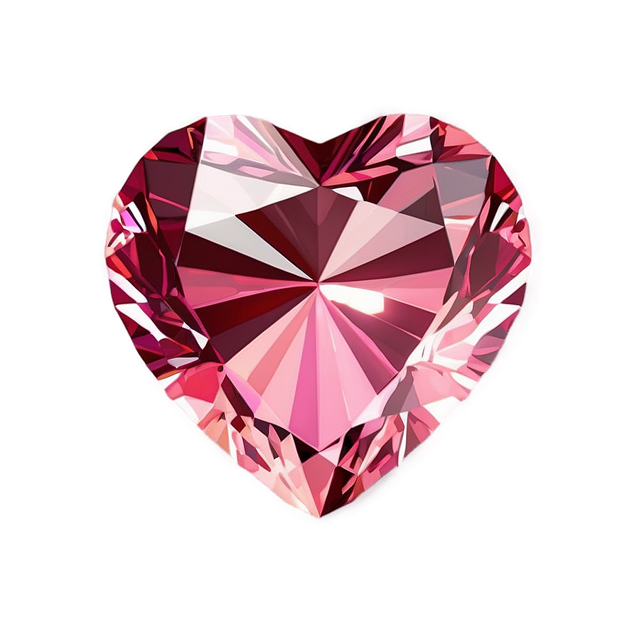 Lovely Pink Diamond Heart Icon Png Ans