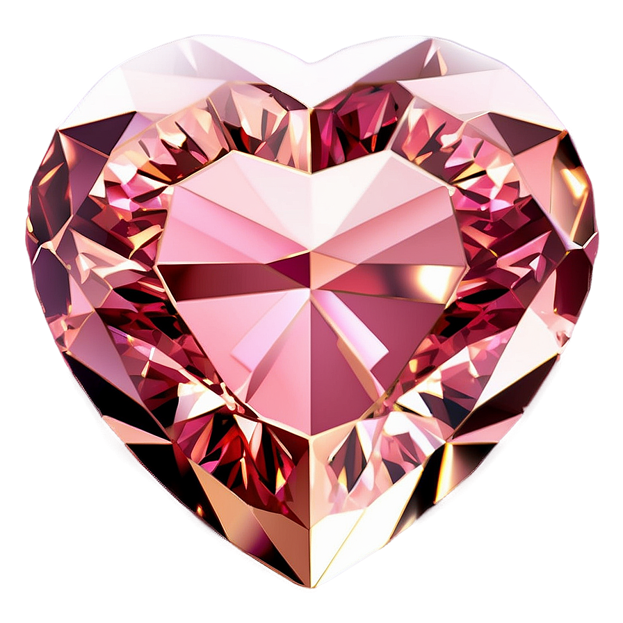 Lovely Pink Diamond Heart Icon Png Bvs