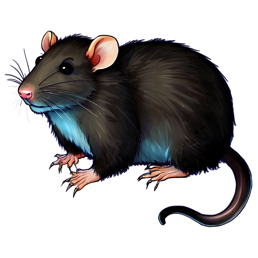 Lovely Rat Drawing Png 06252024