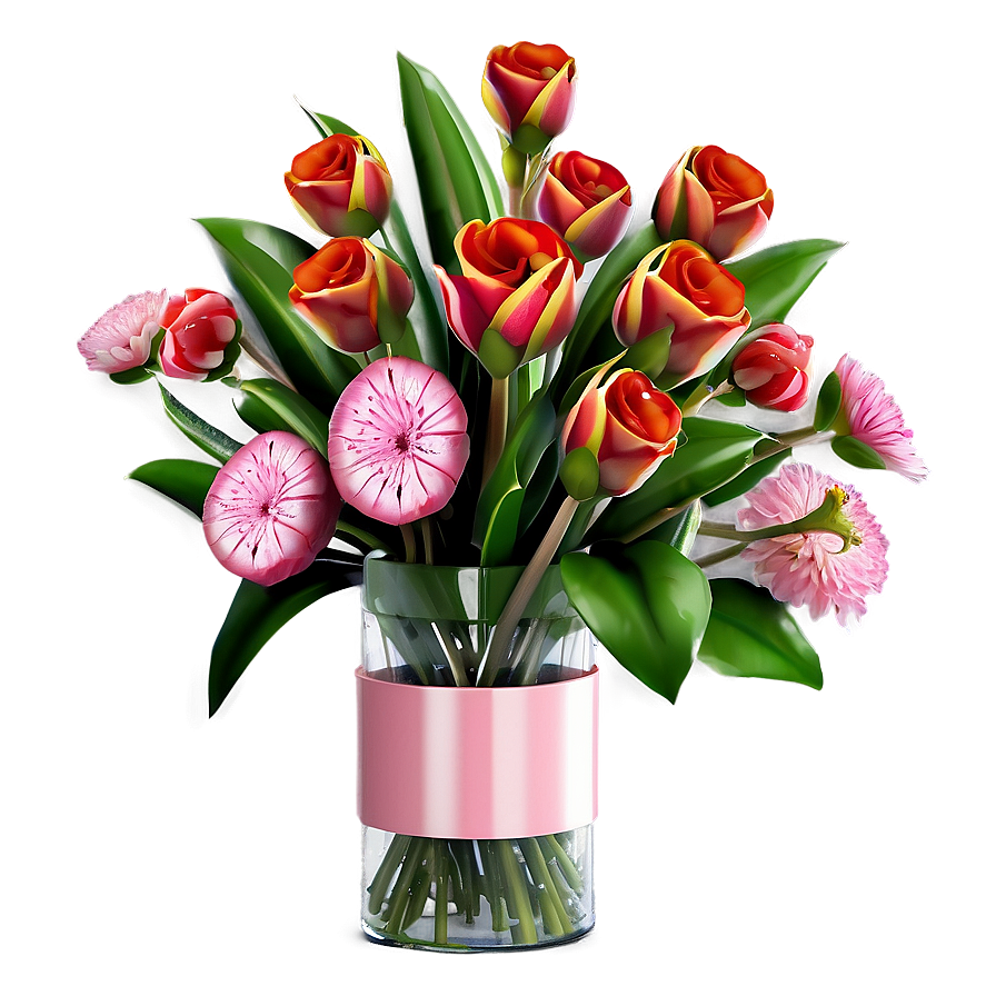 Lovely Valentine's Day Flower Bouquet Png Tkv38