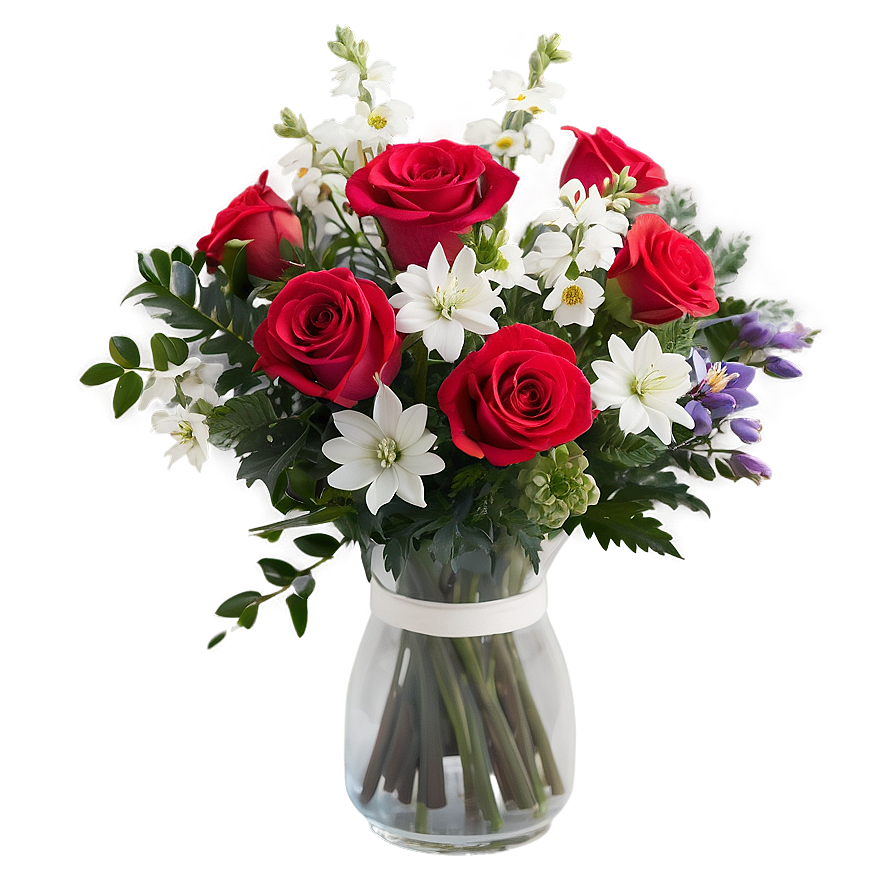 Lovely Valentine's Day Flower Bouquet Png Wrv