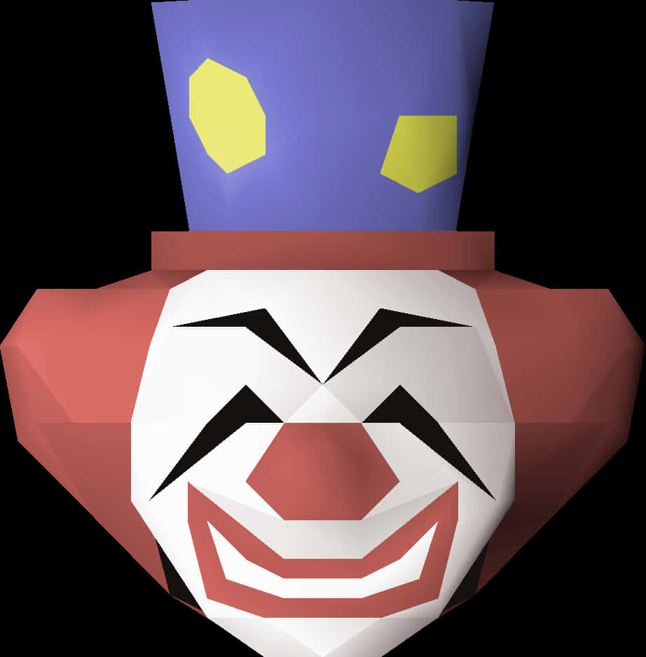 Low Poly Clown Face Graphic