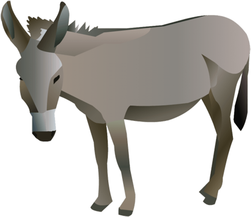 Low Poly Donkey Illustration