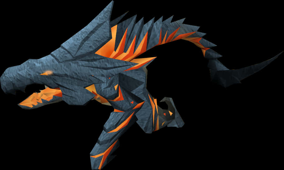 Low Poly Fire Dragon