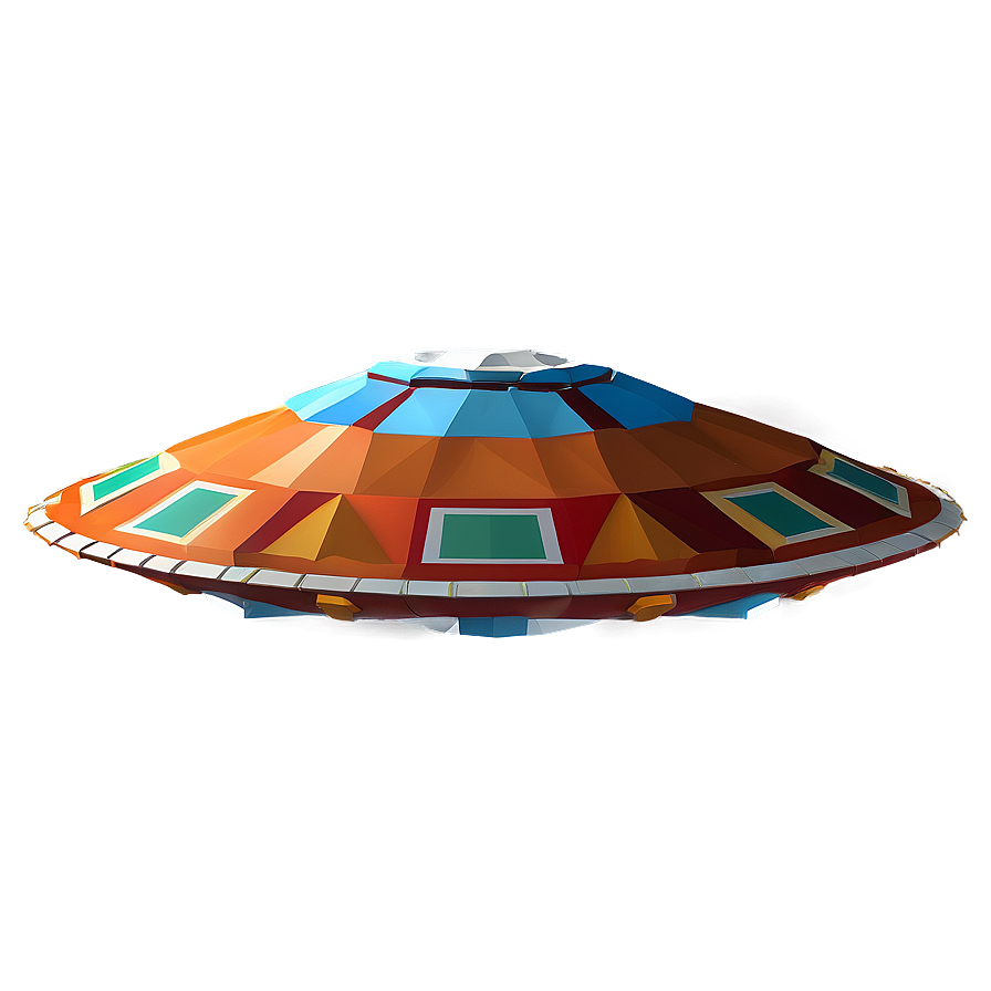 Low Poly Flying Saucer Png Ofq73