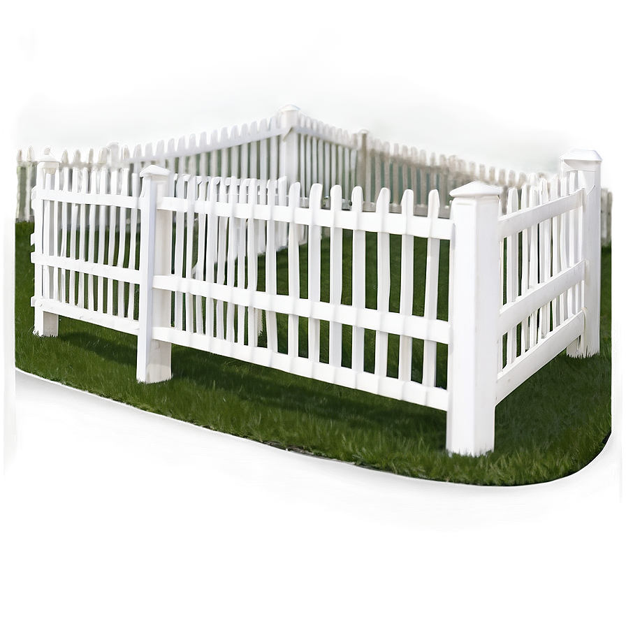 Low White Fence For Patio Png 7