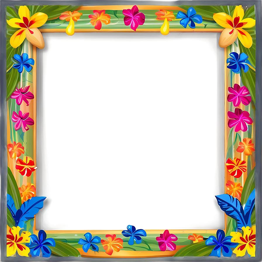 Luau Party Border Png 06272024