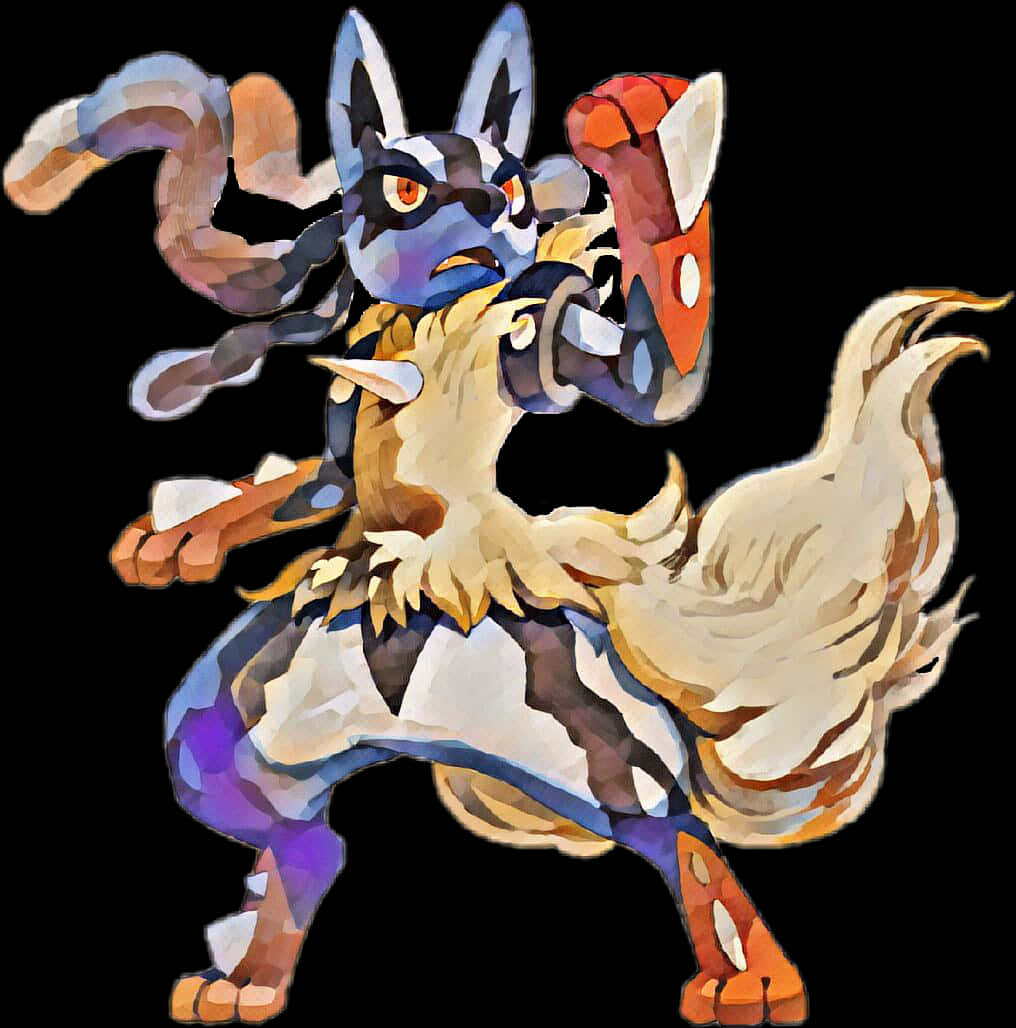 Lucario Pokemon Fighting Stance