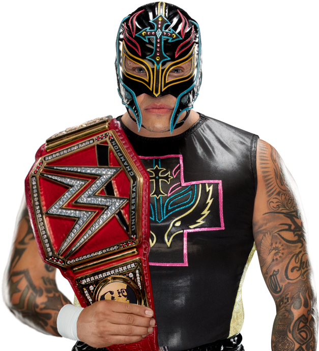 Luchador_with_ W W E_ Championship_ Belt