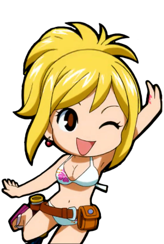 Lucy Heartfilia Anime Character Winking