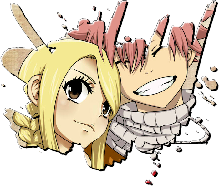 Lucyand Natsu Fairy Tail Friends