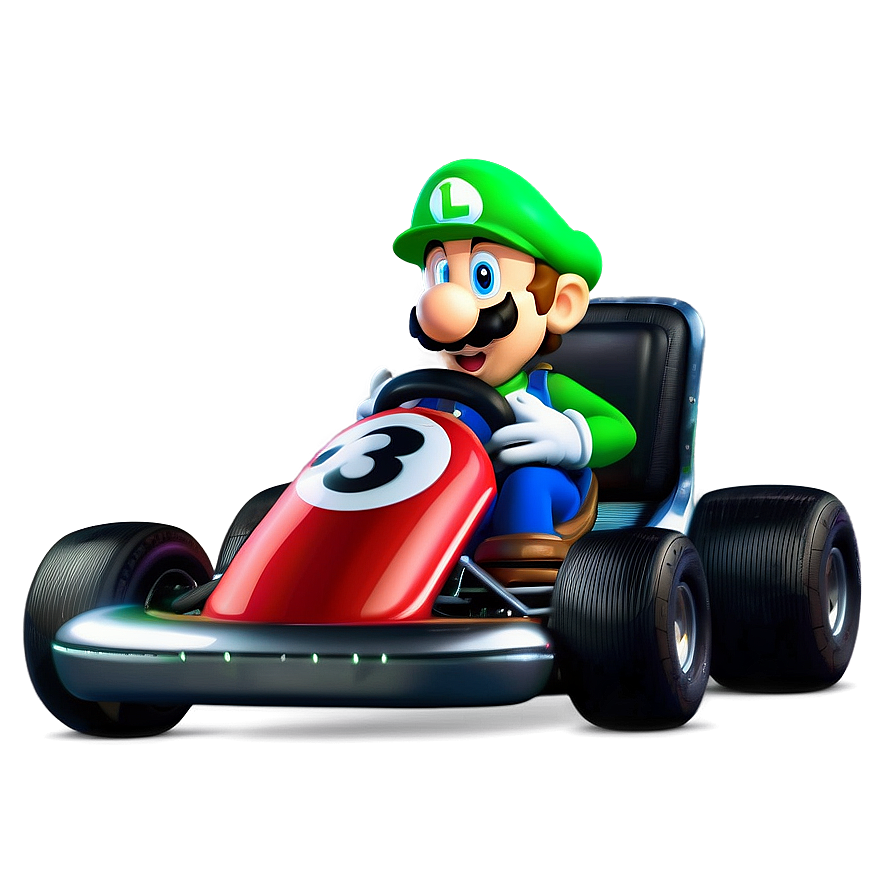 Luigi Kart Racing Png 14