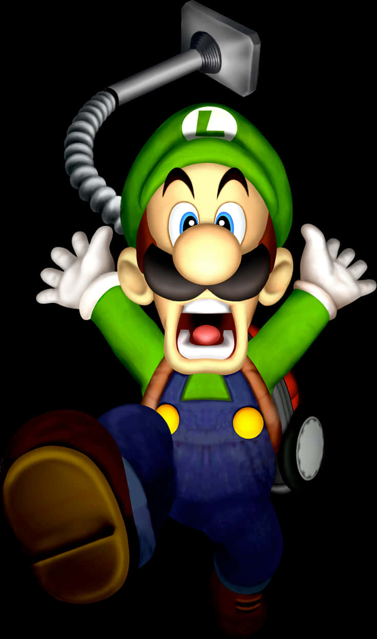 Luigi_ Surprised_ Action_ Pose