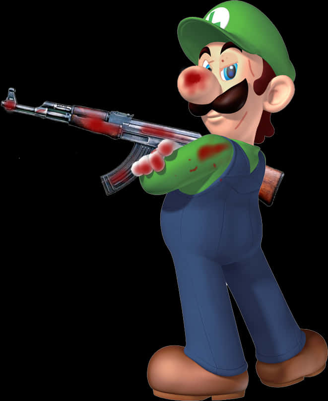 Luigi With A K47 Edit