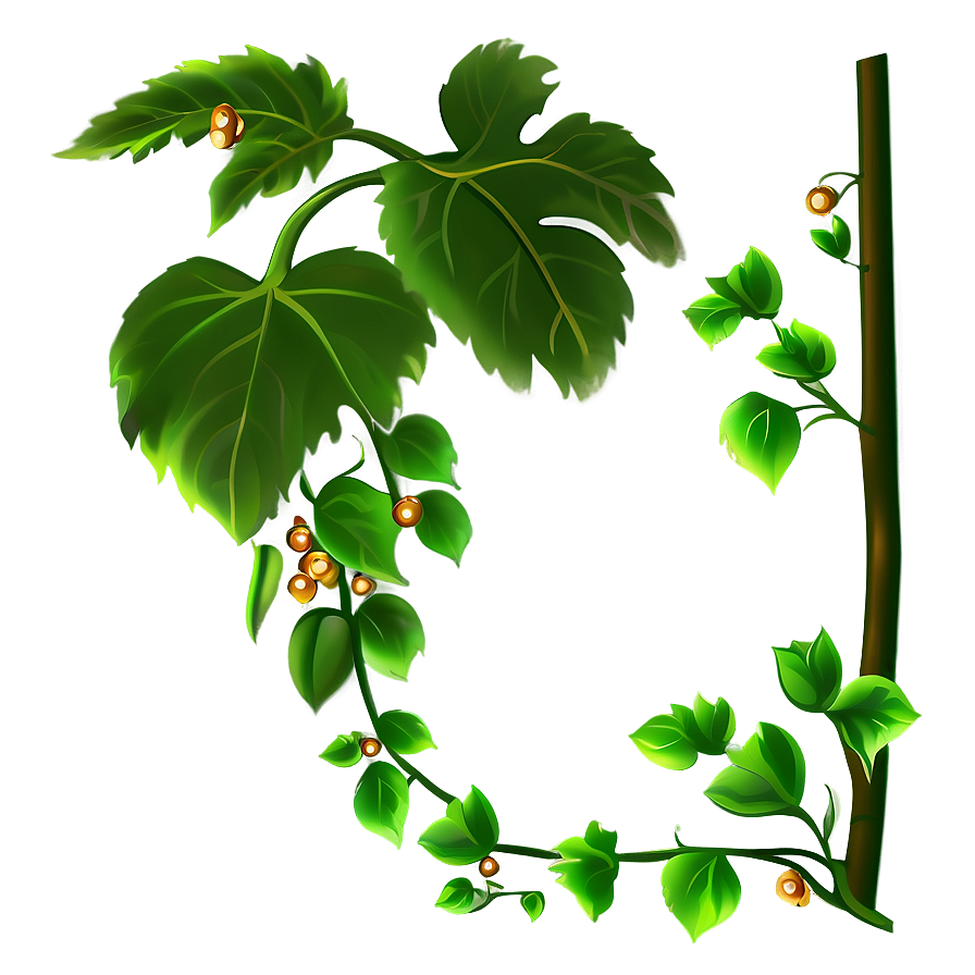 Luminous Berries Vine Illustration