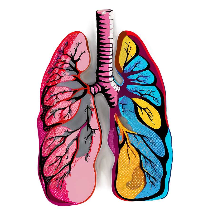 Lungs In Pop Art Style Png 05232024