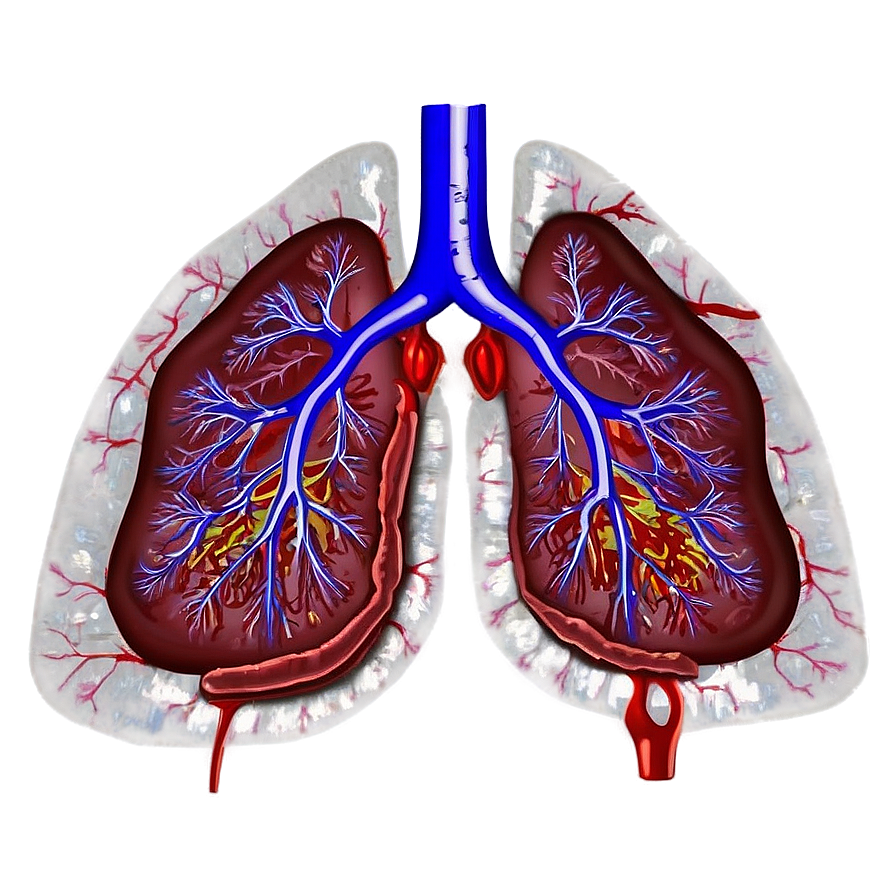 Lungs With Blood Vessels Png 05232024