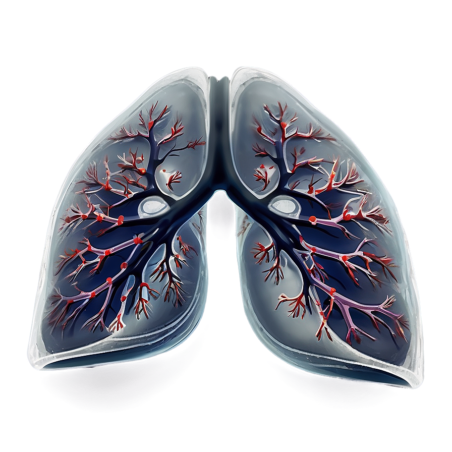 Lungs With Blood Vessels Png 05232024