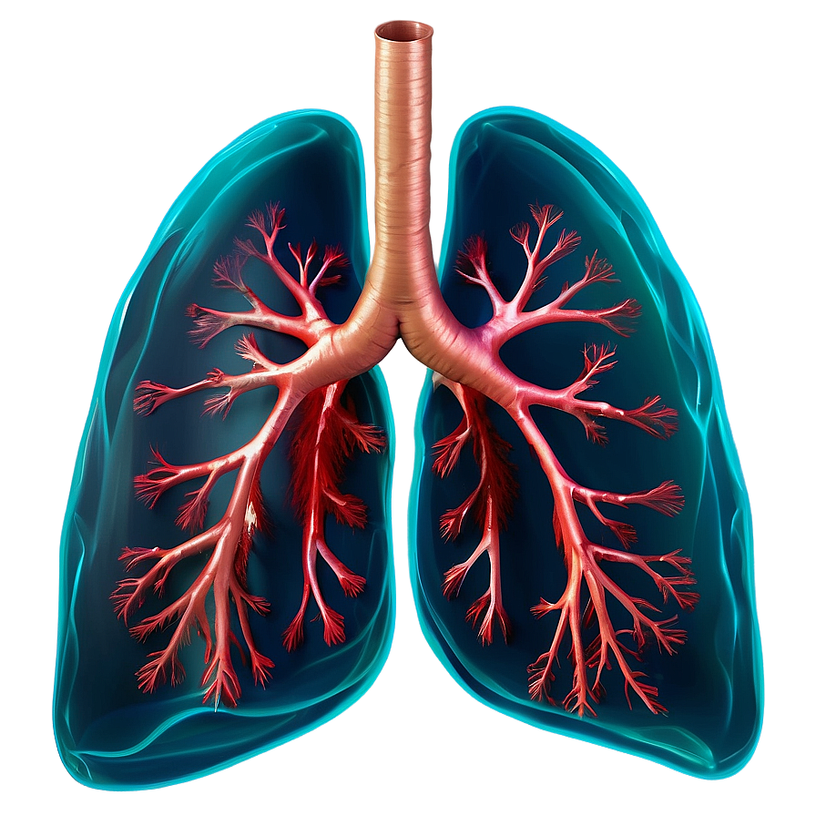 Lungs With Blood Vessels Png Hqa