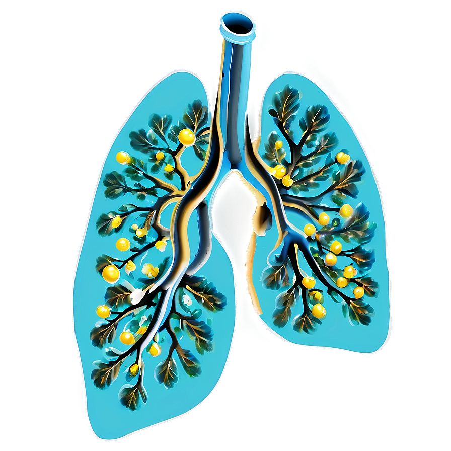 Lungs With Oxygen Molecules Png 05232024