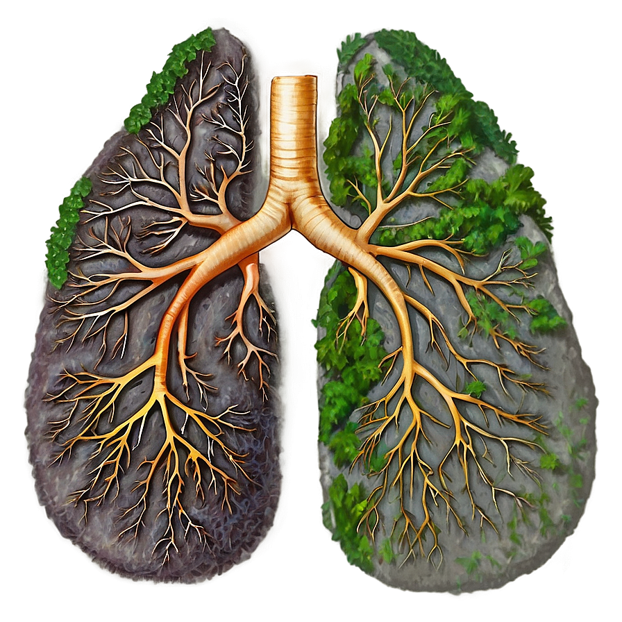 Lungs With Tree Roots Png 05232024