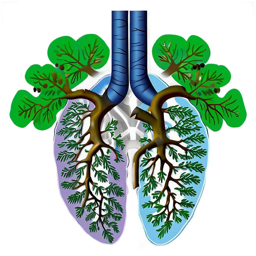 Lungs With Tree Roots Png 18