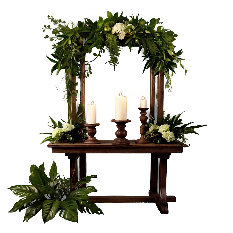 Lush Greenery Altar Png 58