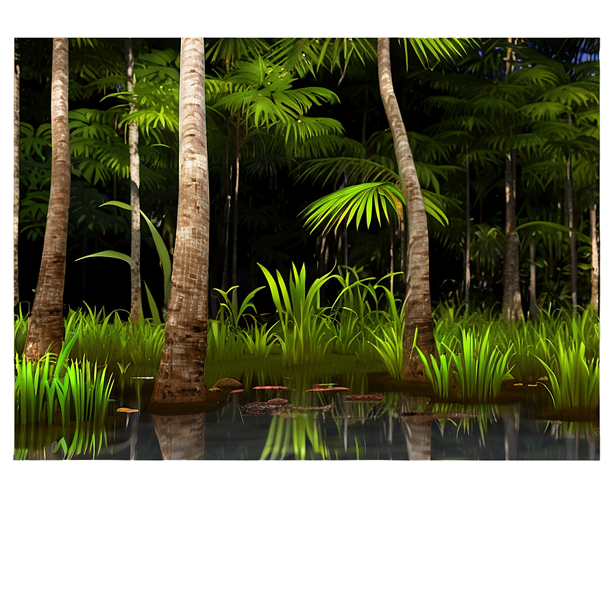 Lush Swamp Vegetation Png 06122024