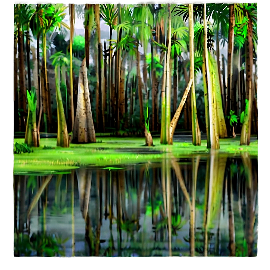 Lush Swamp Vegetation Png Fsm40