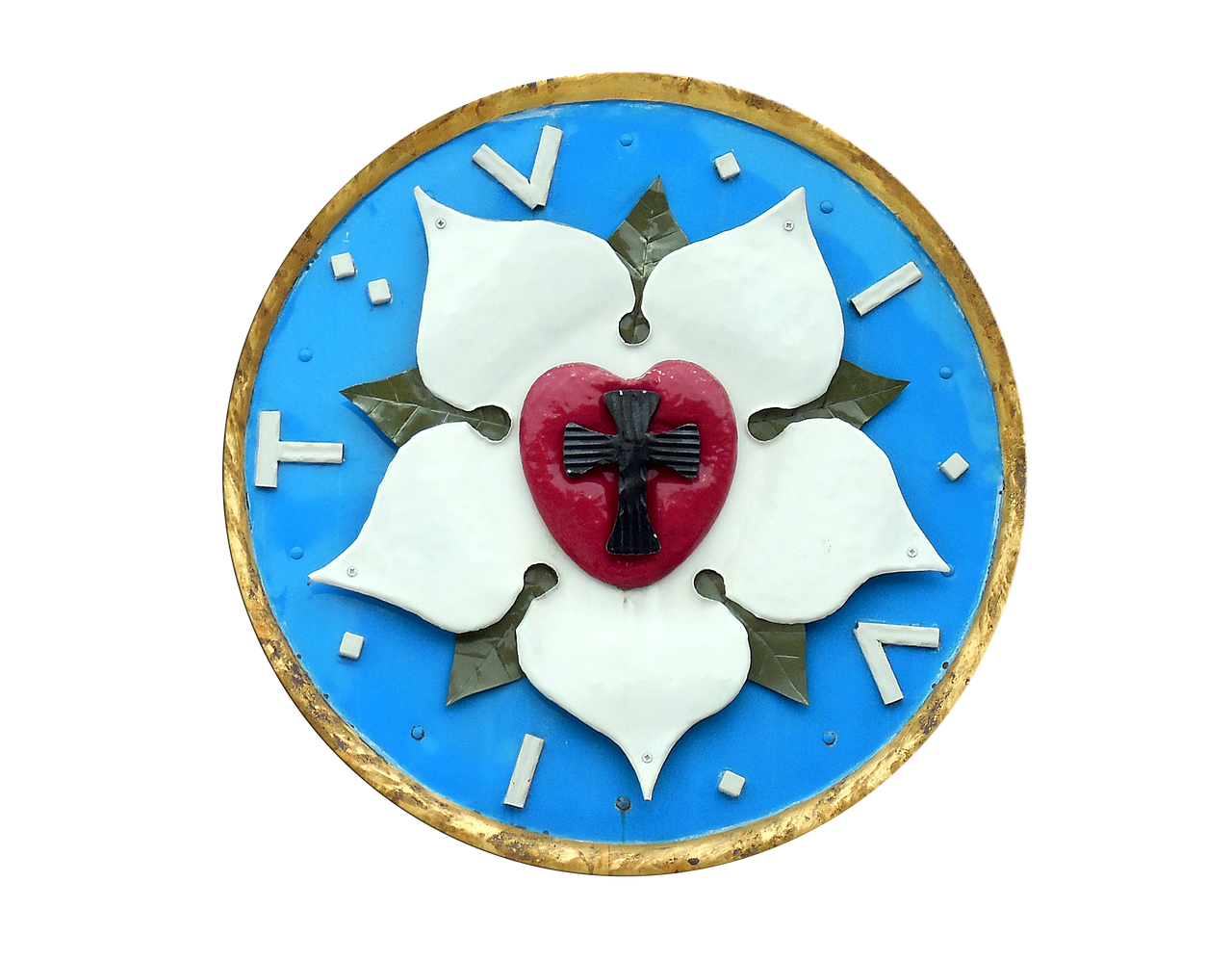 Luther Rose Symbol Clock