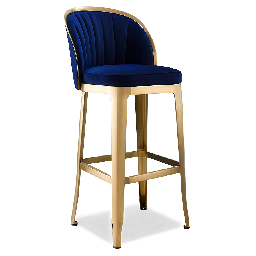 Luxe Gold Accent Barstool Png Oas