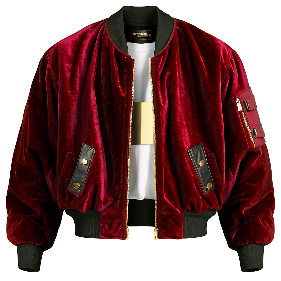 Luxe Velvet Bomber Jacket Png 06282024