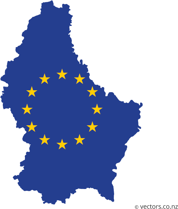 Luxembourg E U Flag Map