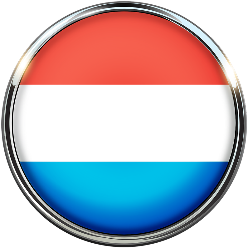 Luxembourg Flag Button