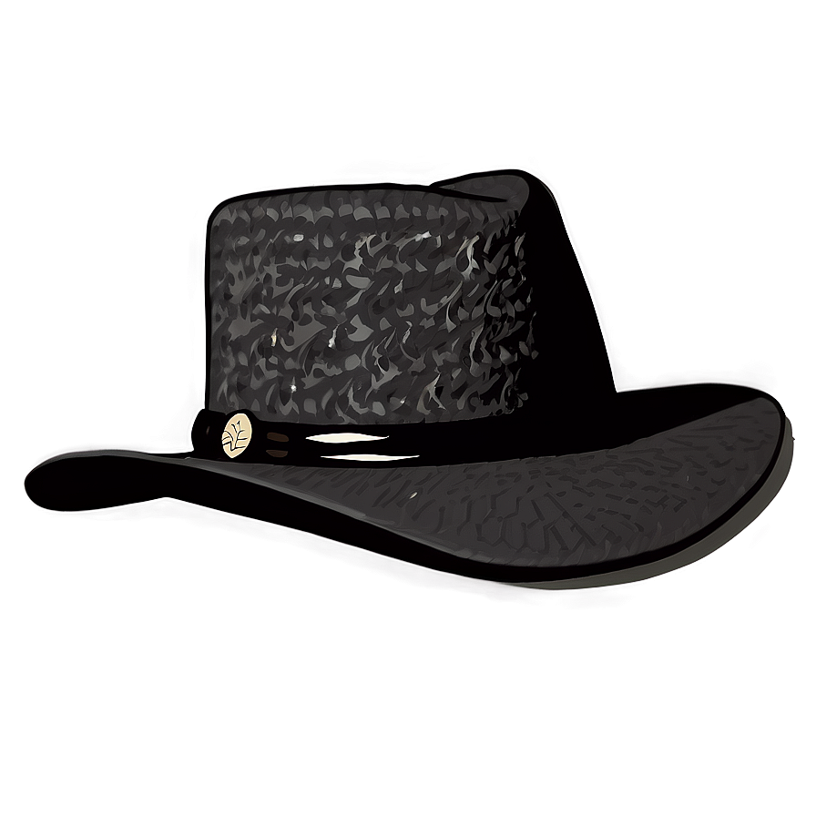 Luxurious Black Cowboy Hat Png 06212024